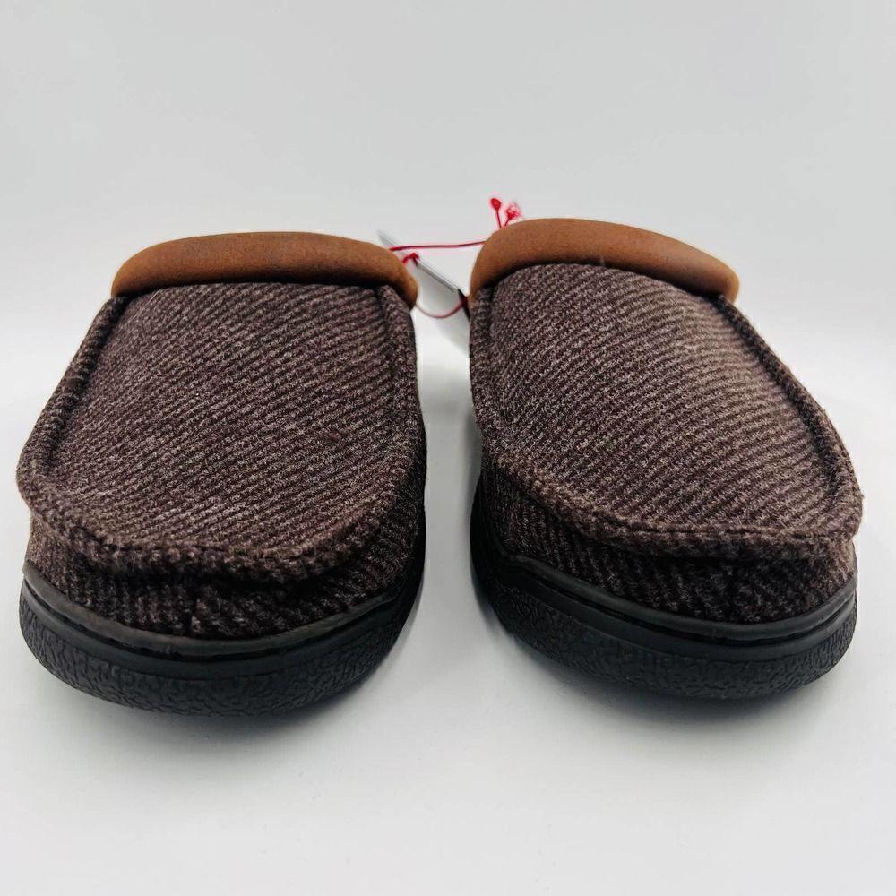 Dearfoams Men's Cozy Comfort Will Moc Toe Clog Brown Slipper Size 9-10 - Picture 9 of 13